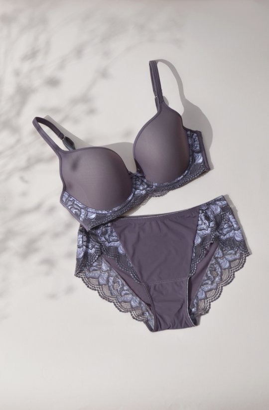 Krajkové středně vysoké kalhotky Mauve