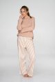 Bavlnené dvojdielne pyžamo Beige Stripe