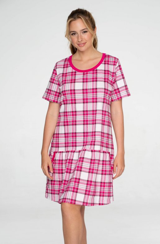 Noční košile se sukýnkou Pink Cubes