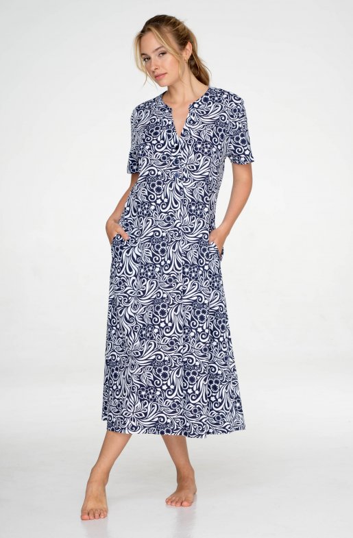 Bavlnené šaty / nočné košele s krátkym rukávom Blue Meadow
