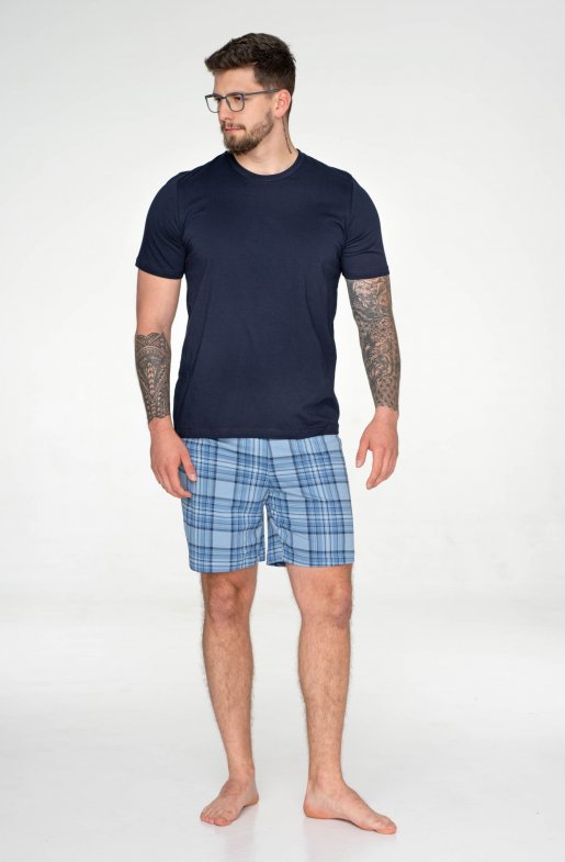 Bavlněné pánské pyžamo Mens Cubes