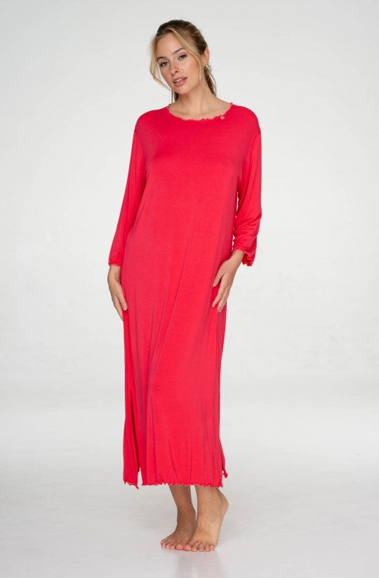 Prodloužená noční košile s dlouhým rukávem Corals