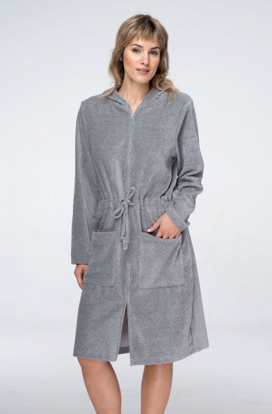 Župan so zipsom a kapucňou Pink/Grey