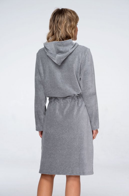 Župan so zipsom a kapucňou Pink/Grey