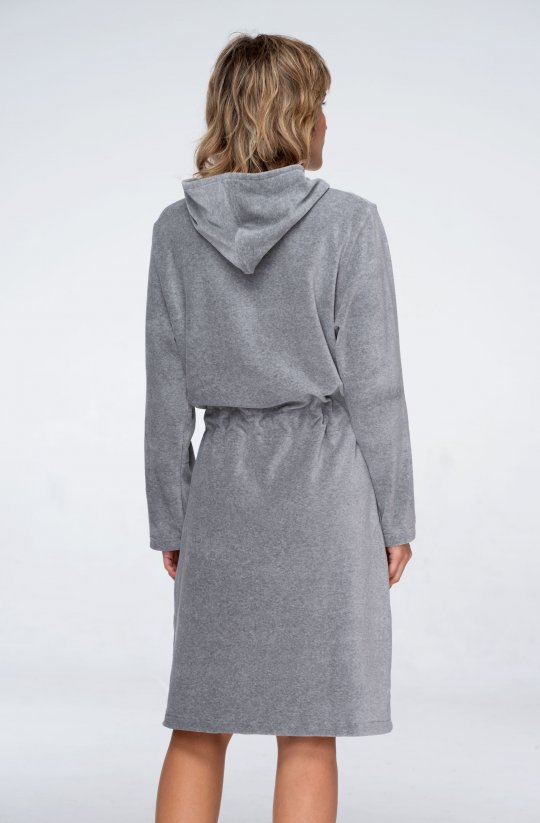 Župan so zipsom a kapucňou Pink/Grey