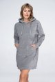 Domáce šaty / predĺžená mikina s kapucňou Pink/Grey