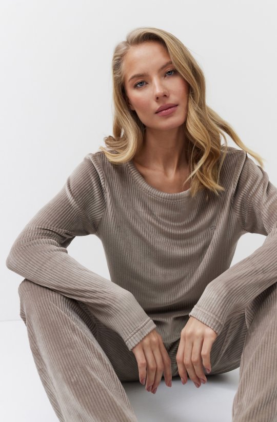 Pohodlná žebrovaná domácí souprava Capucine