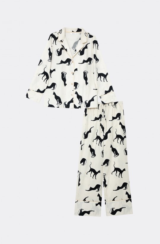 Dámské bavlněné pyžamo Nyra s potiskem