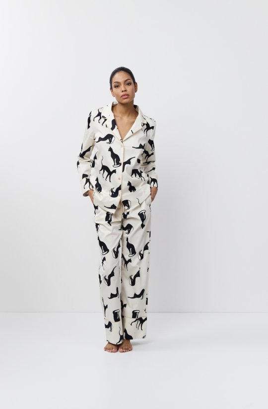 Dámske bavlnené pyžamo Nyra s potlačou