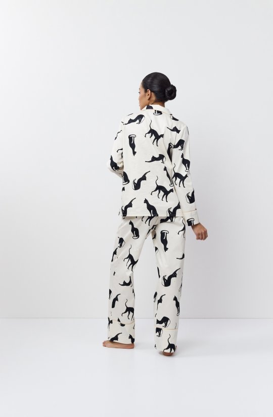 Dámske bavlnené pyžamo Nyra s potlačou