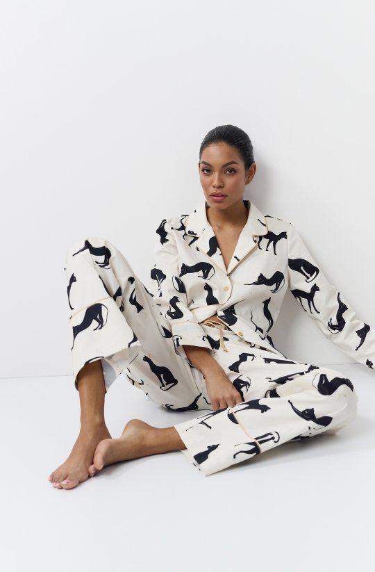 Dámské bavlněné pyžamo Nyra s potiskem