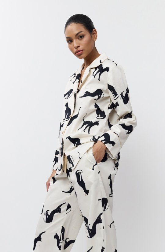 Dámské bavlněné pyžamo Nyra s potiskem