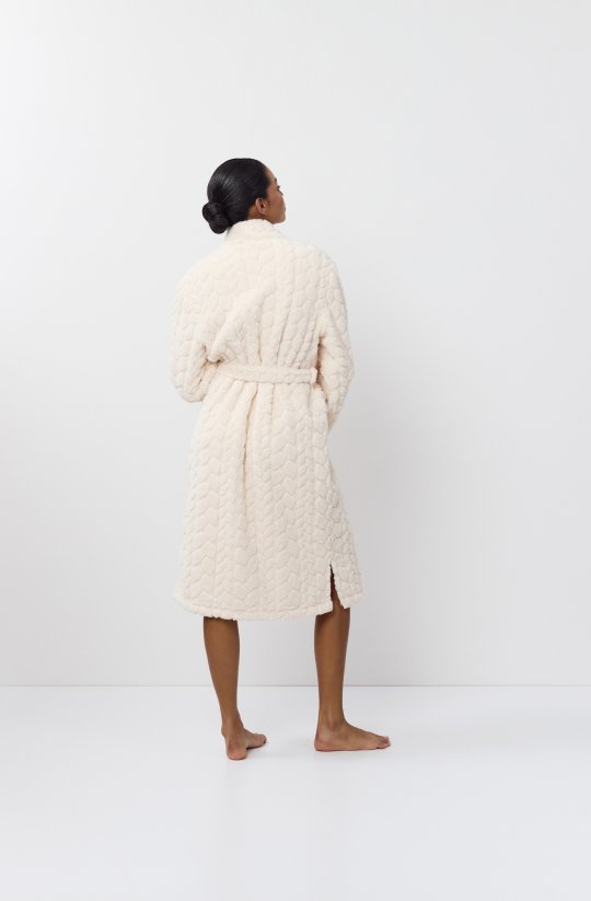 Vzorovaný smotanový župan Kristen