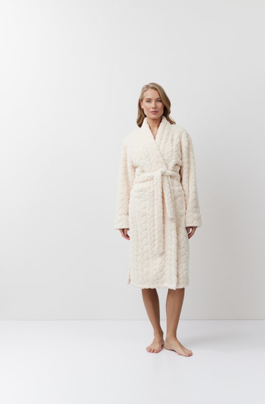 Vzorovaný smotanový župan Kristen