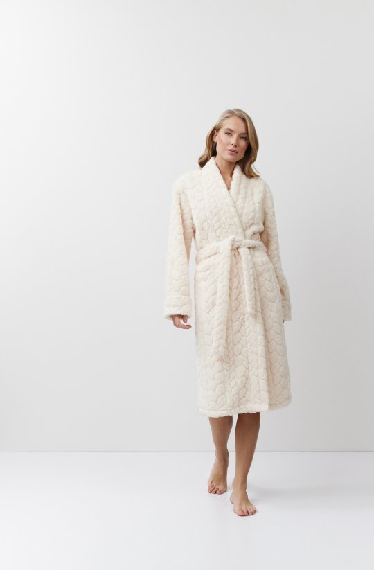 Vzorovaný smotanový župan Kristen