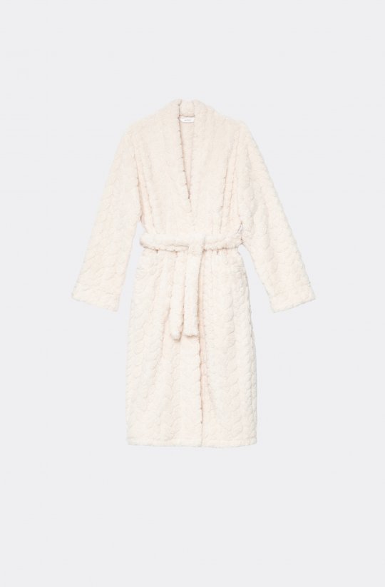 Vzorovaný smotanový župan Kristen