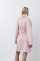 Ružový župan Eva so šálovým golierom