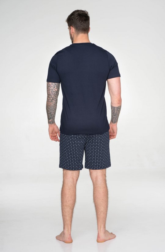 Bavlnené pánske pyžamo s kraťasmi Mens Cross