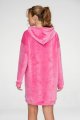 Domáce šaty / predĺžená mikina s kapucňou Pink/Grey