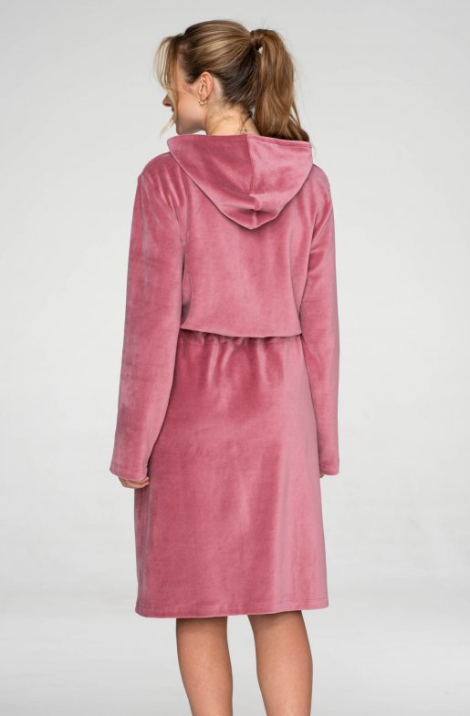 Župan se zipem a kapucí Pink/Grey