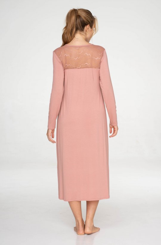 Dlhá nočná košeľa Flow s čipkou