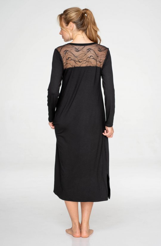 Dlhá nočná košeľa Flow s čipkou