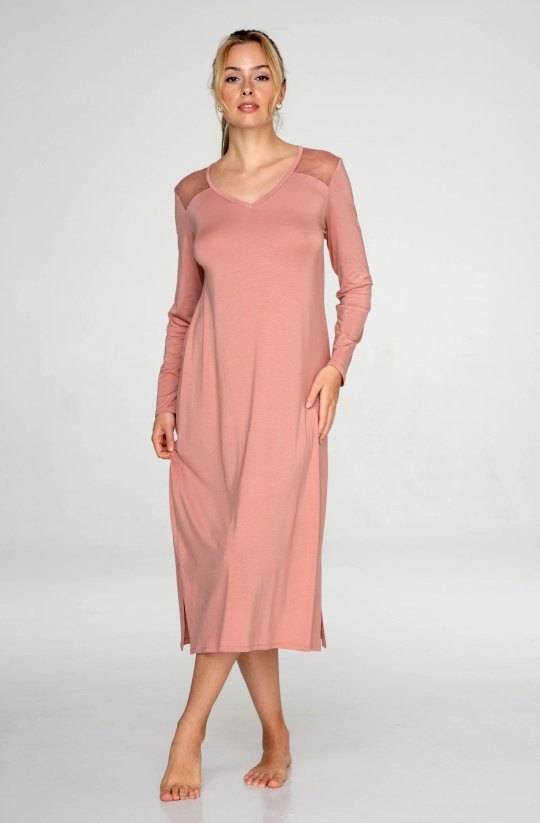 Dlhá nočná košeľa Flow s čipkou