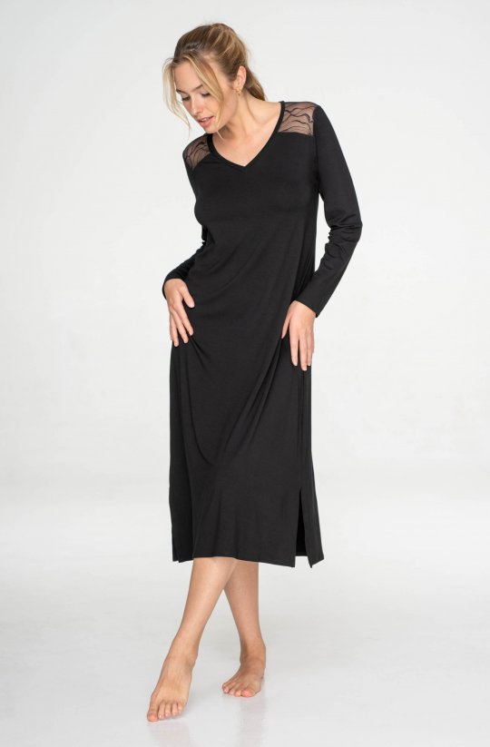 Dlhá nočná košeľa Flow s čipkou