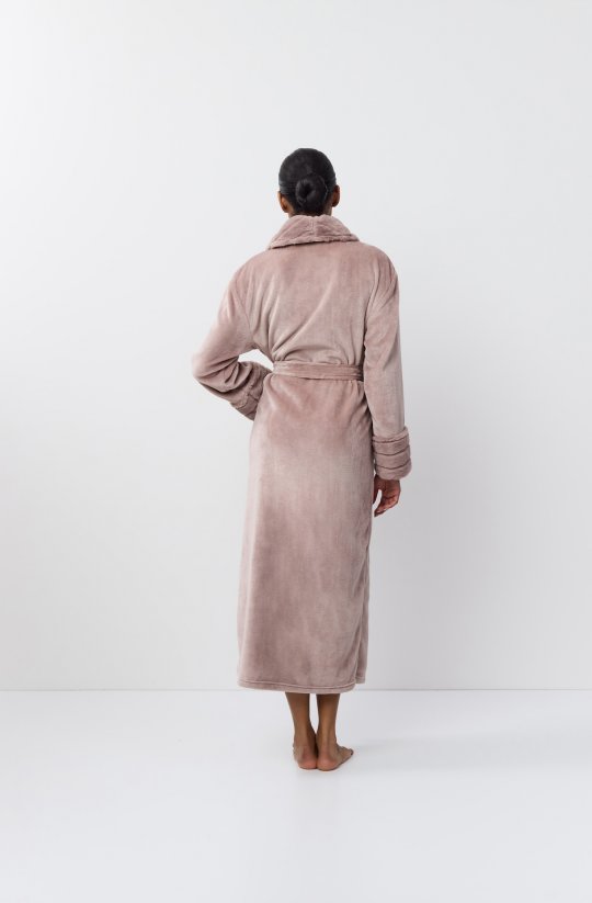 Dámsky župan Demi so širokým golierom