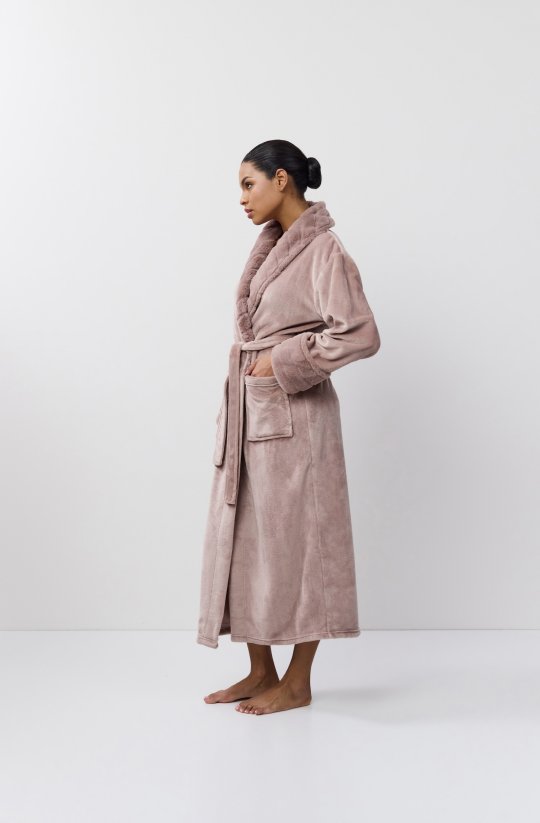 Dámsky župan Demi so širokým golierom