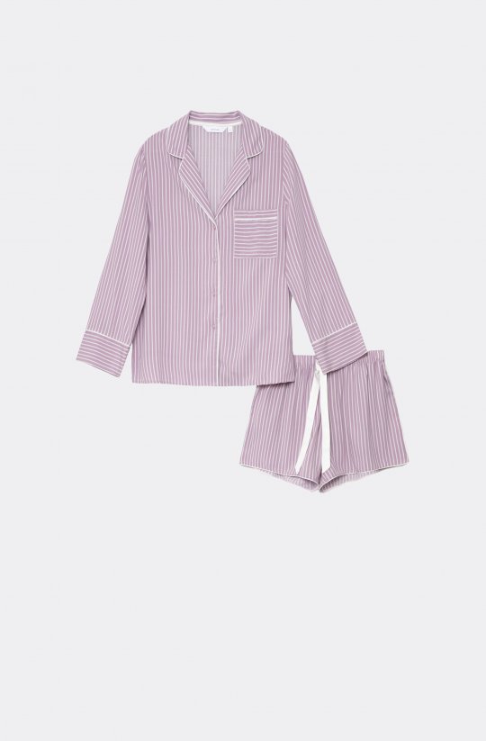 Prúžkované pyžamo Margareth s kraťasmi