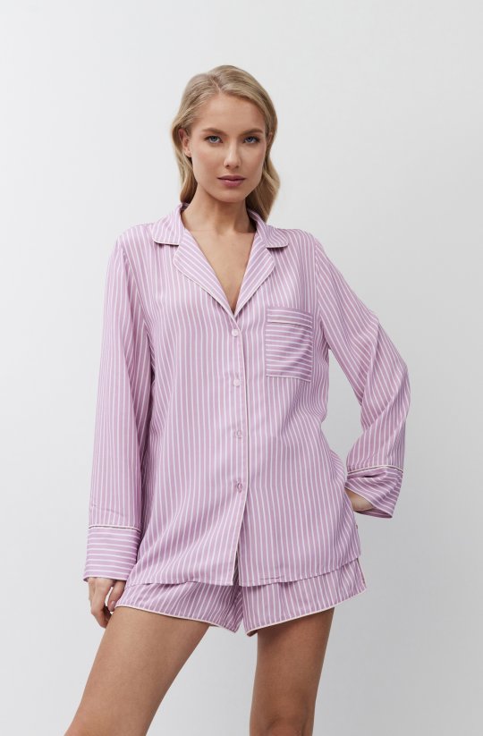 Prúžkované pyžamo Margareth s kraťasmi