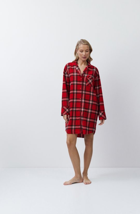 Dámska kockovaná nočná košeľa Bell