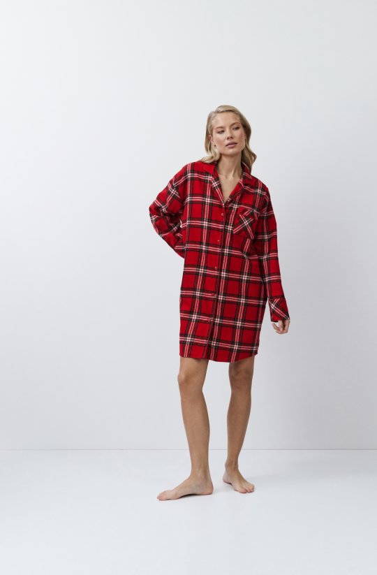 Dámska kockovaná nočná košeľa Bell