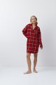 Dámska kockovaná nočná košeľa Bell