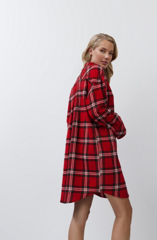 Dámska kockovaná nočná košeľa Bell