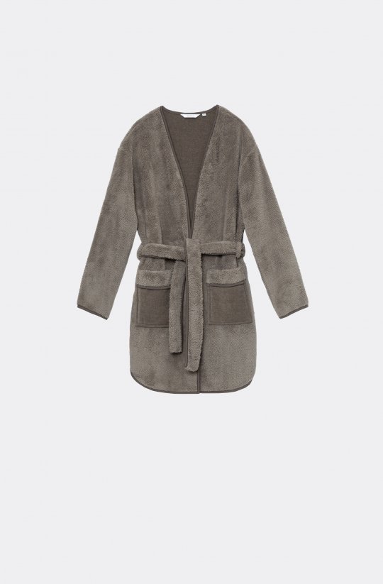 Kabátkový župan bez límce Eline