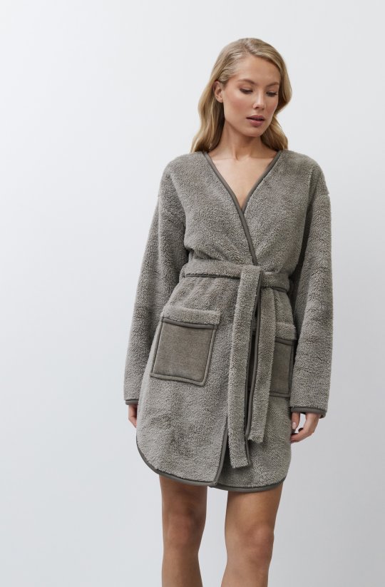 Kabátkový župan bez goliera Eline