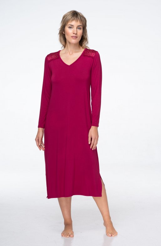 Nočná košeľa Passion s čipkovým chrbtom