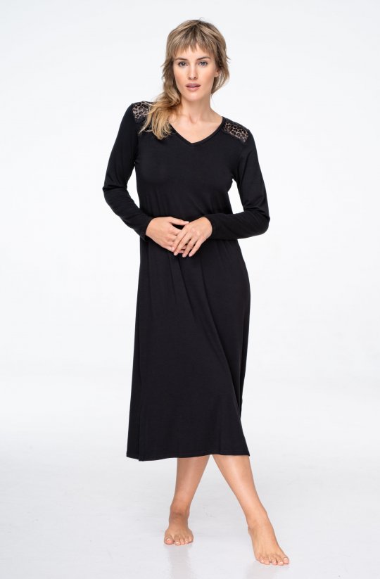 Nočná košeľa Passion s čipkovým chrbtom