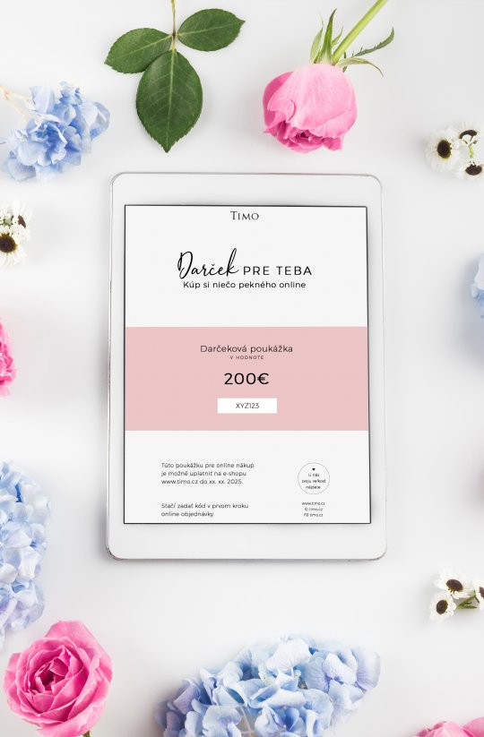 Elektronický darčekový poukaz pre nákup na e-shope