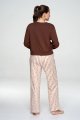 Bavlněné pyžamové kalhoty Beige Stripe